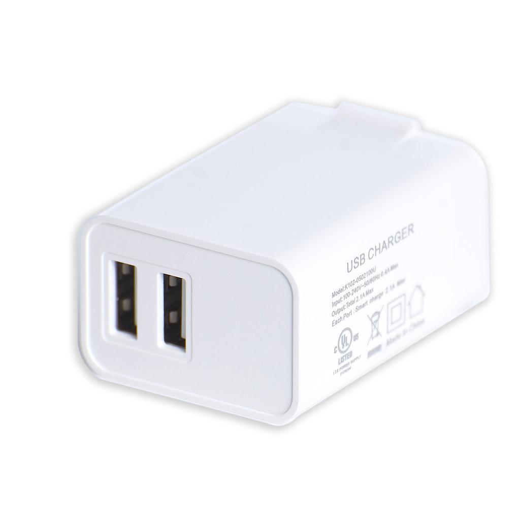 10 W USB 2.0 Dual Port Power Adapter US/CA for Quad Charger Base